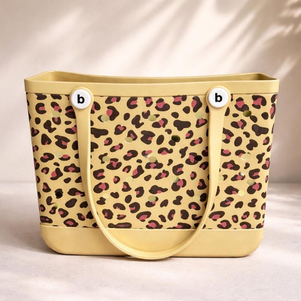 Leopard Print Beach Tote Bag
